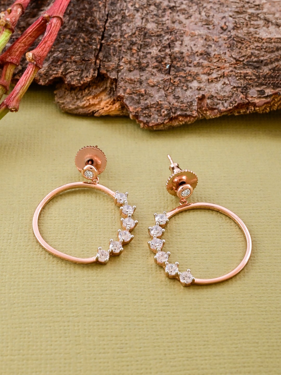 

Tistabene Rose Gold Plated Spherical Drop Earrings, White