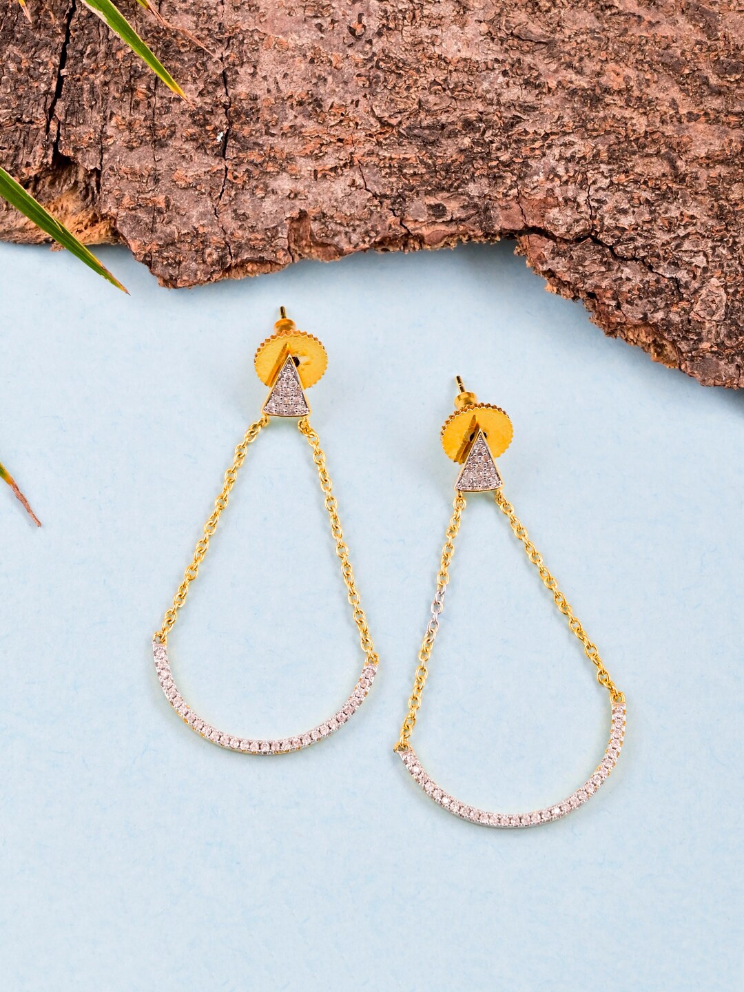 

Tistabene Gold Plated Contemporary Drop Earrings, White