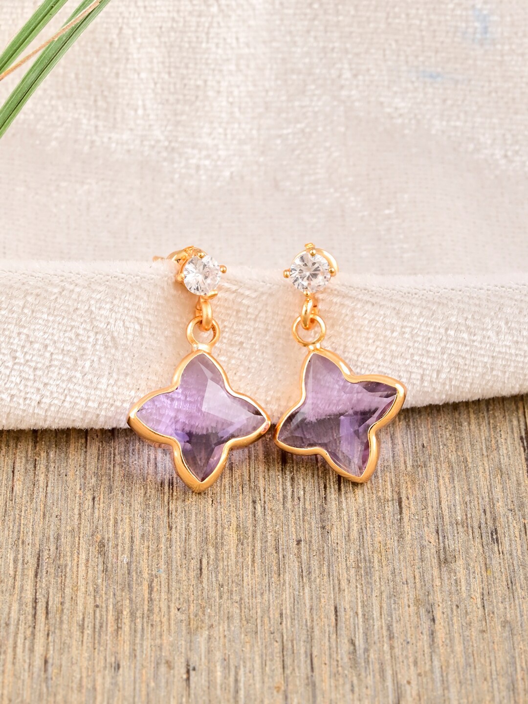 

Tistabene Gold Plated Contemporary Drop Earrings, Blue