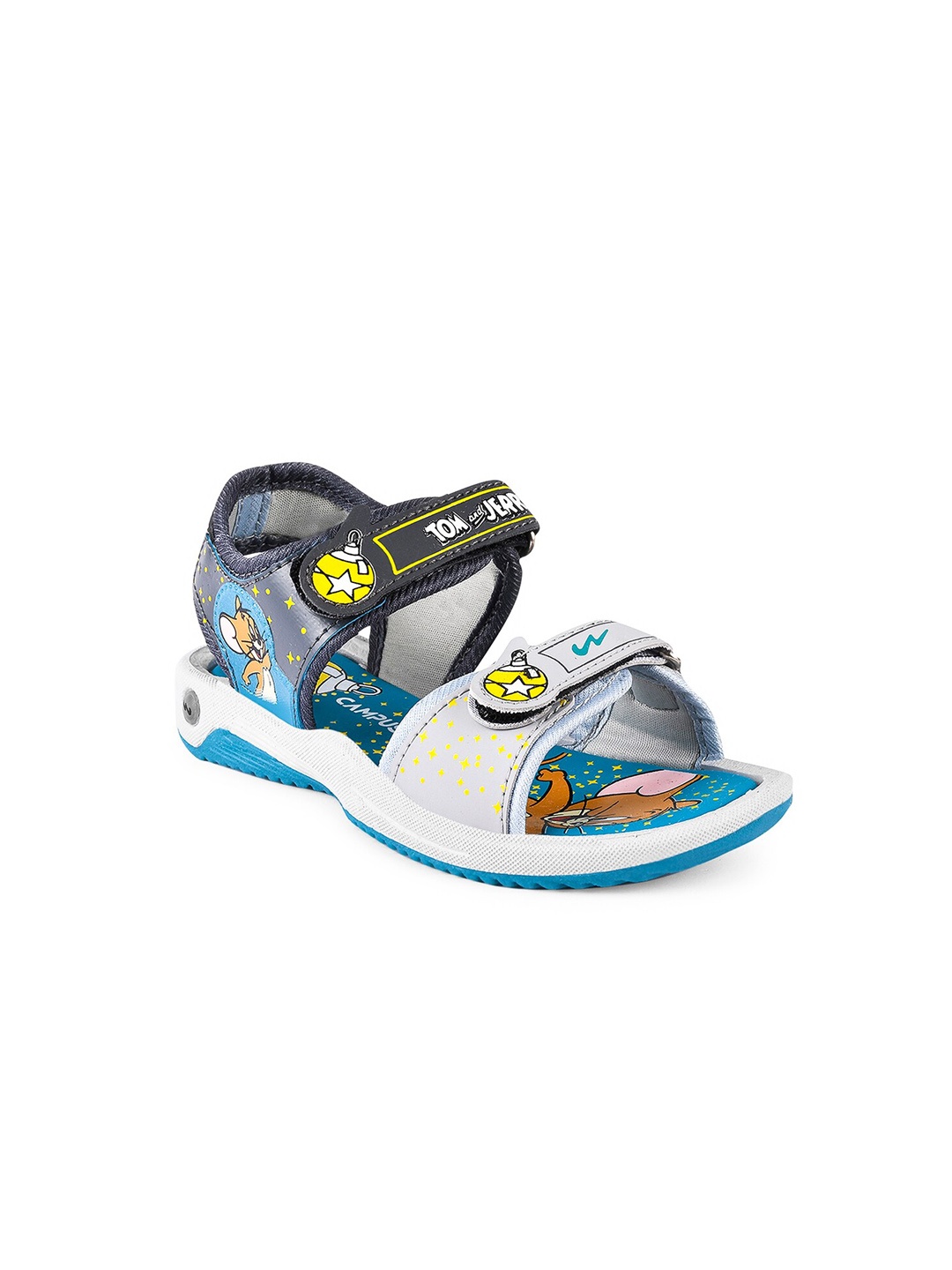 

Campus Kids Tom & Jerry Printed Sports Sandals, Grey