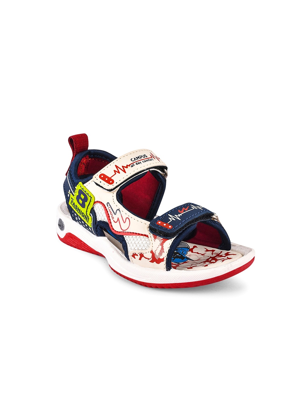 

Campus Kids Batman Printed Sports Sandals, Off white