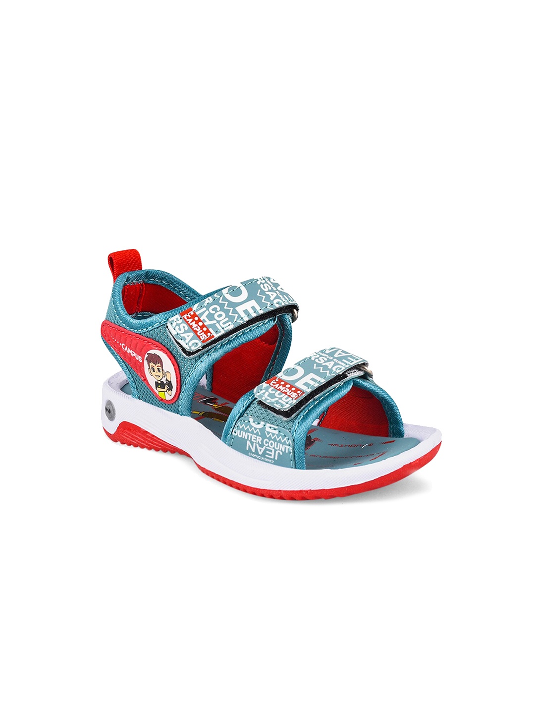 

Campus Kids Ben-10 Printed Sports Sandals, Blue