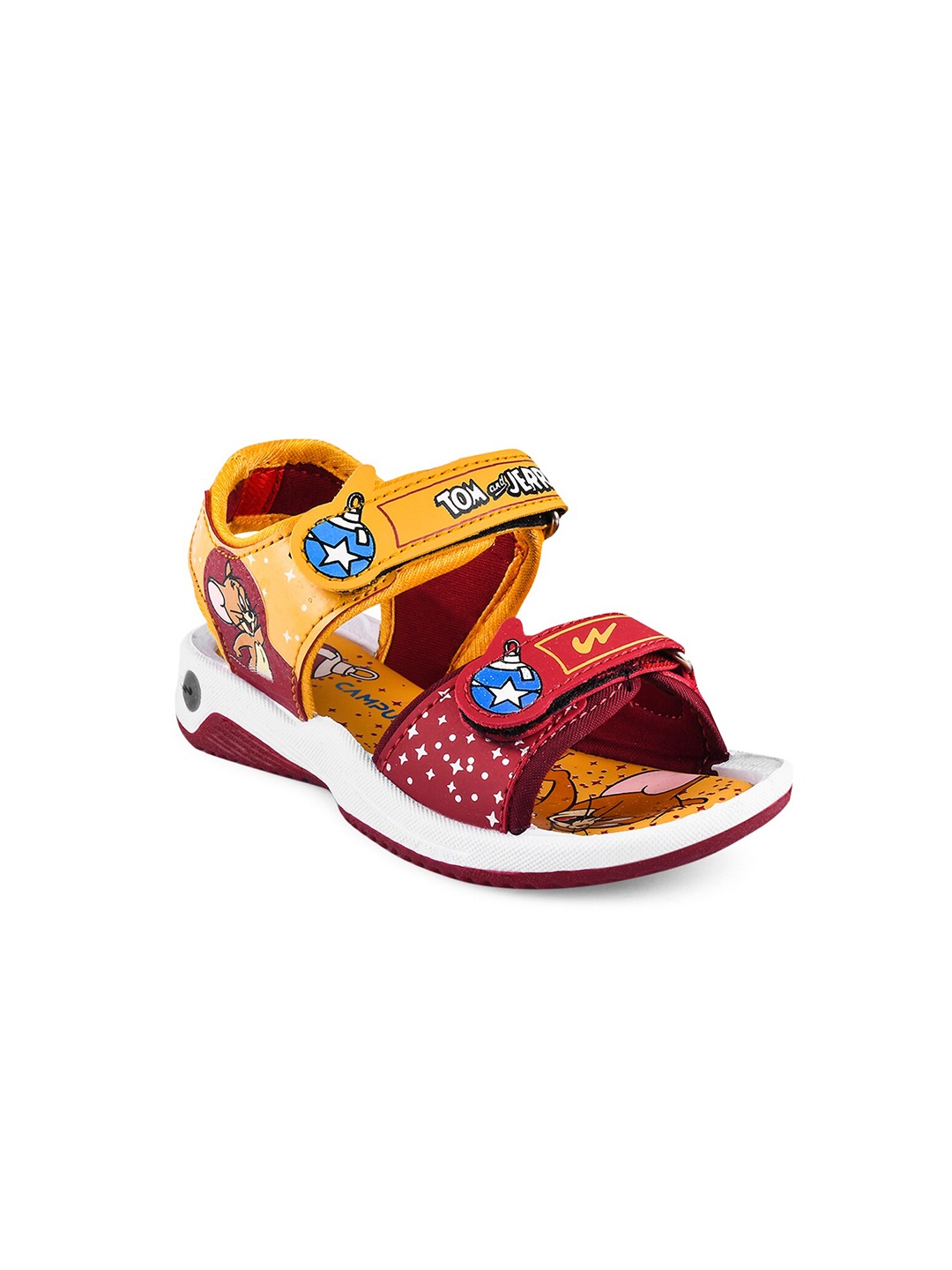 

Campus Kids Tom & Jerry Printed Sports Sandals, Mustard