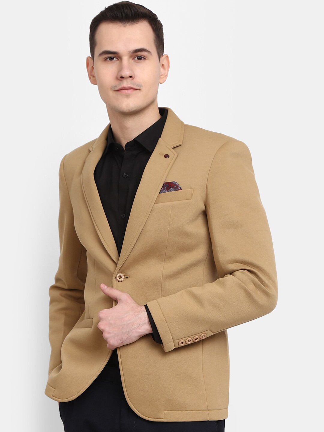 

V-Mart Men Single-Breasted Blazers, Khaki