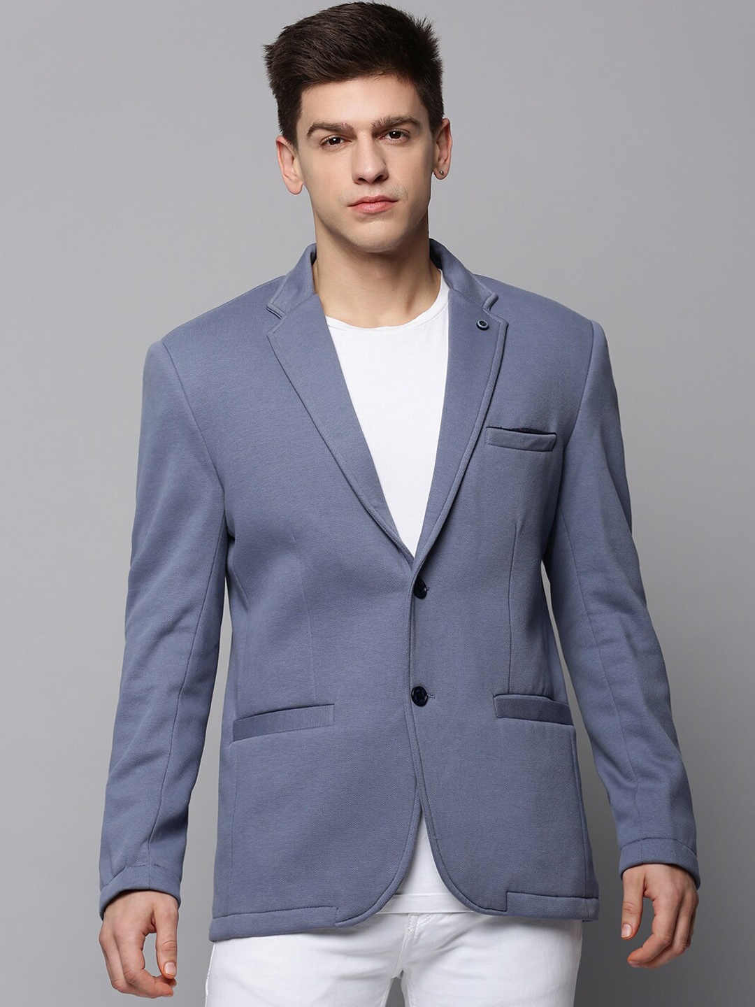 

SHOWOFF Men Single-Breasted Blazer, Grey