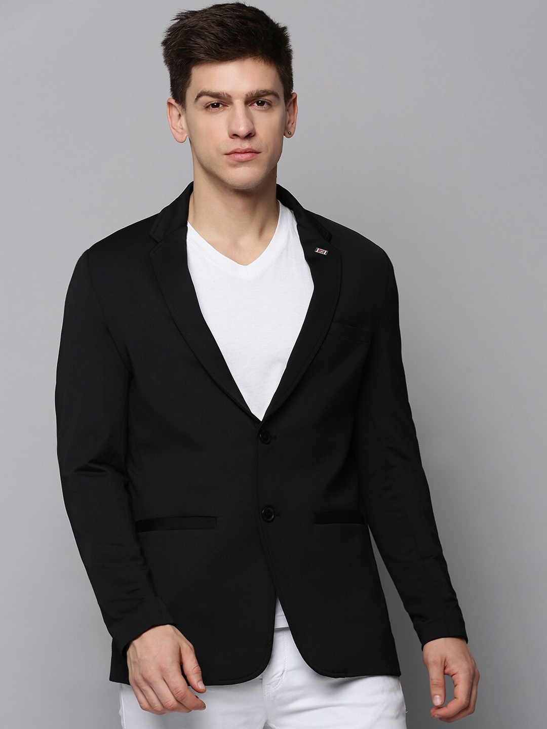 

SHOWOFF Men Notched Lapel Open Front Blazer, Black