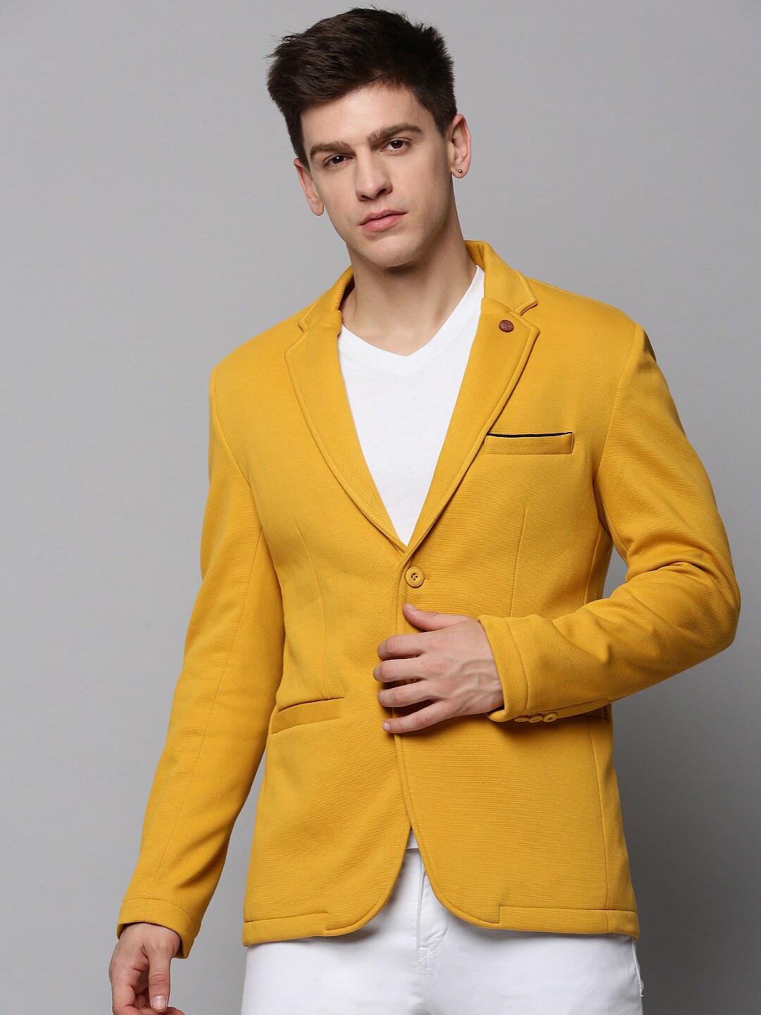 

SHOWOFF Men Open Front Casual Blazers, Yellow