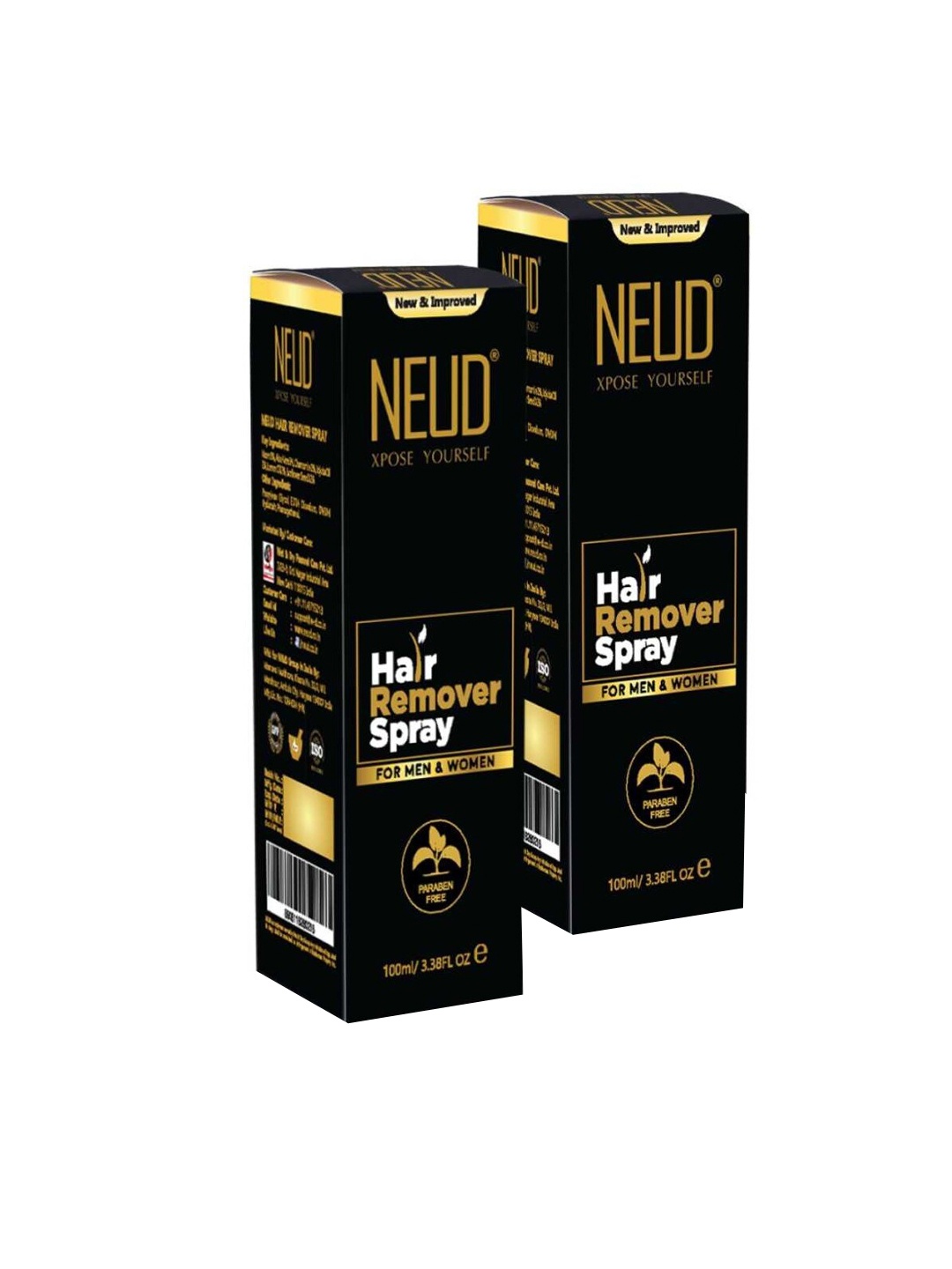 

NEUD Set Of 2 Hair Remover Spray -100ml Each, Transparent