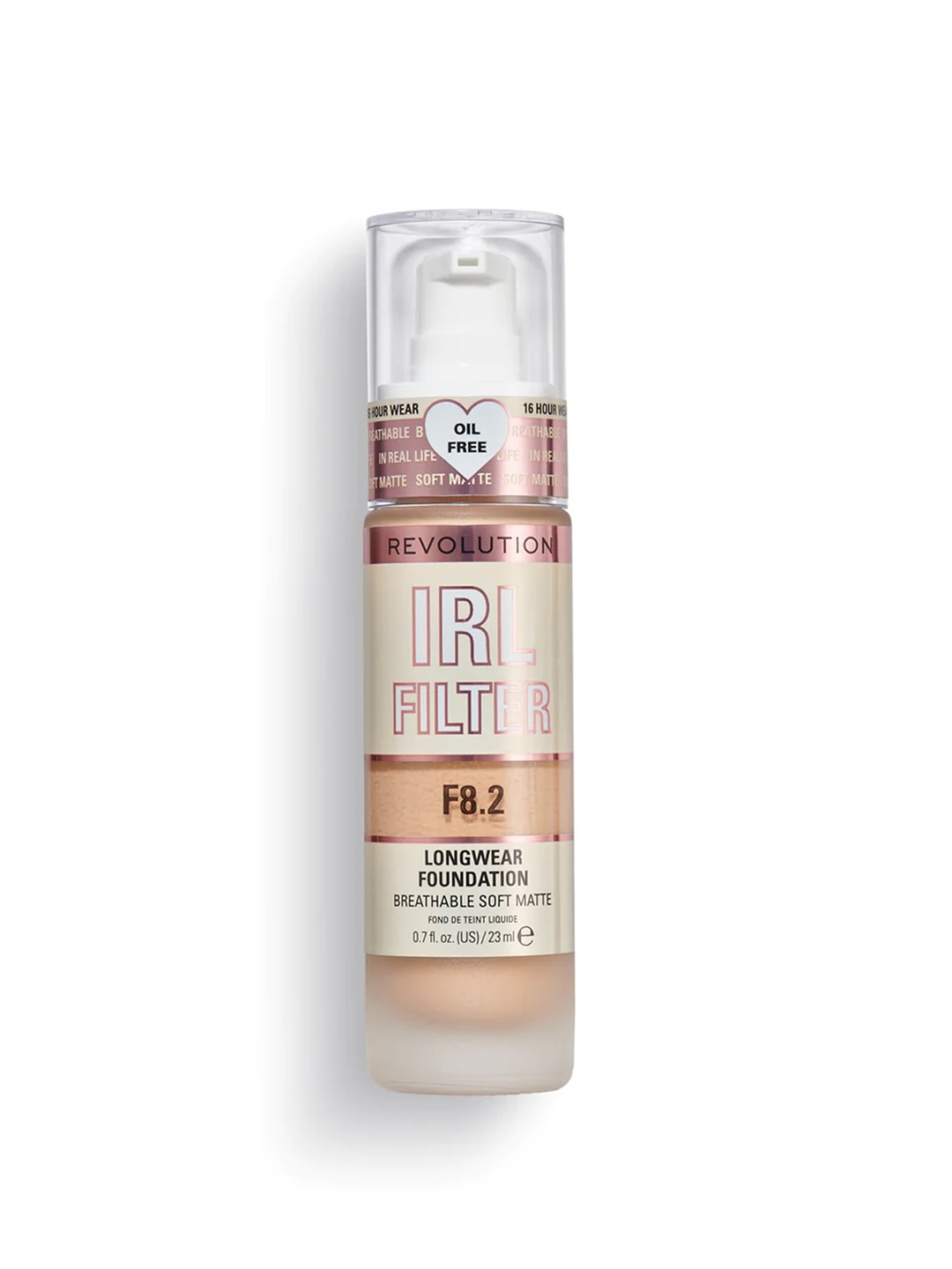 

Makeup Revolution London IRL Filter Matte Oil-Free Longwear Foundation 23ml - Shade F8.2, Beige