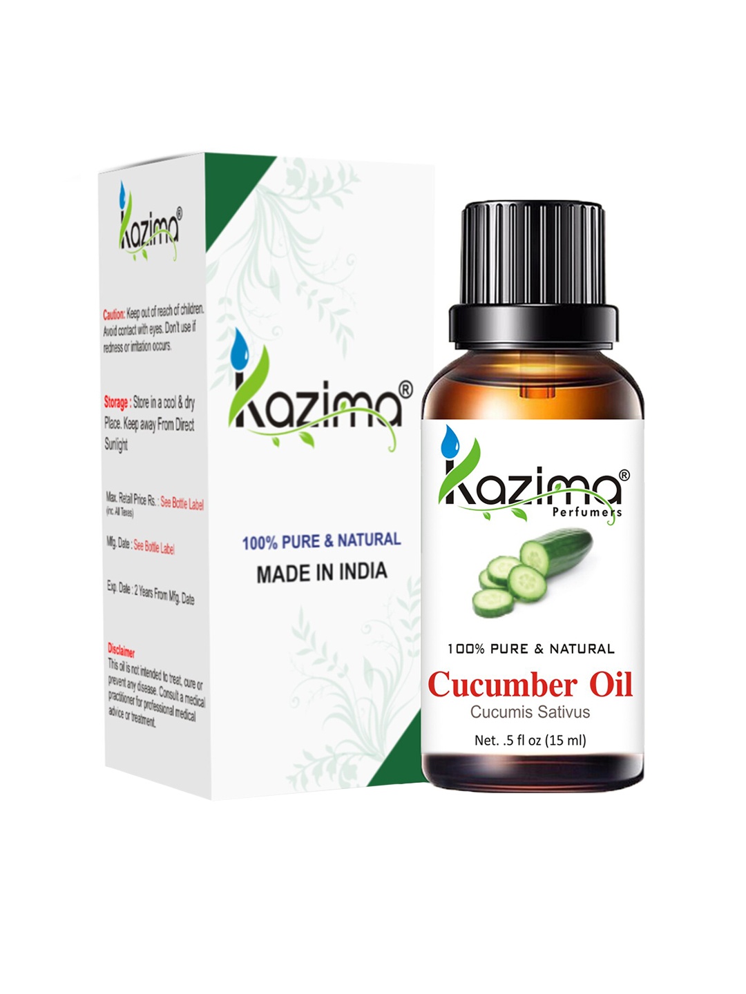 

KAZIMA Pure Natural Cucumber Seed Carrier Oil - 15 ml, Brown