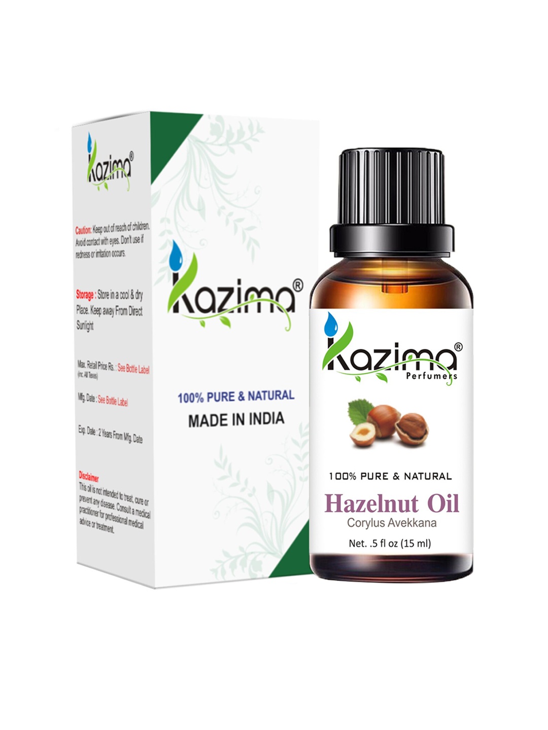 

KAZIMA Hazelnut Essential Oil - 15ml, White