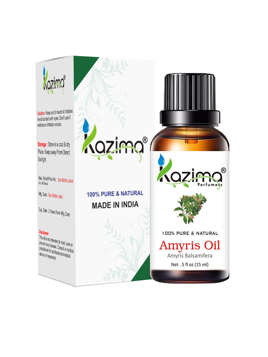 

KAZIMA Pure & Natural Amyris Essential Oil 15 ml, Na