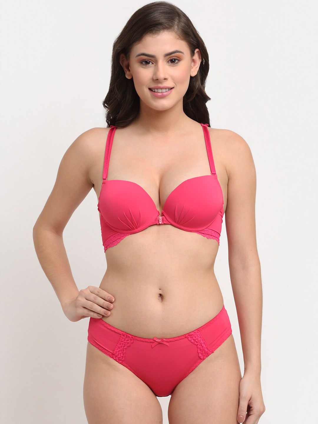 

MAKCLAN Lace Lingerie SetK1403LP, Pink