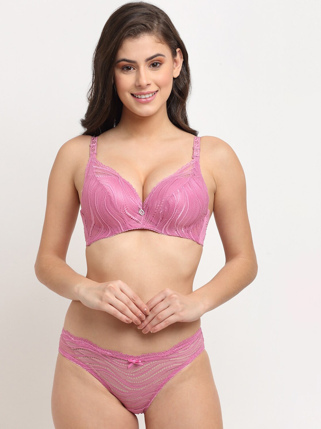 

MAKCLAN Self-Designed Lingerie Set K1401LQ, Purple