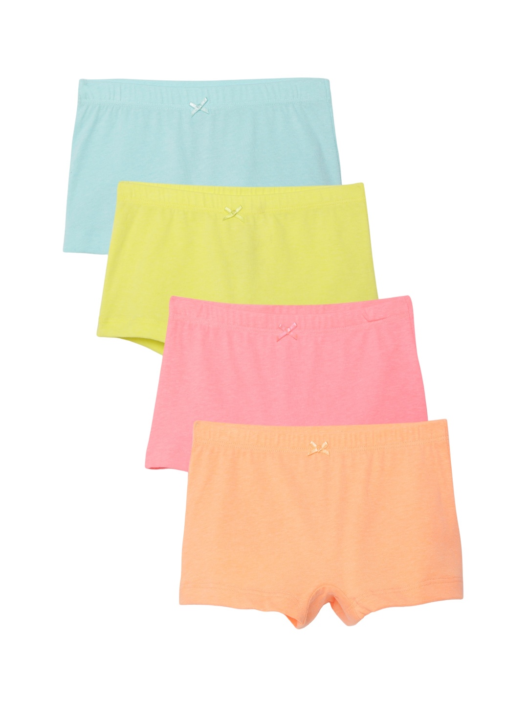 Charm n Cherish Girls Pack Of 4 Boyshorts Briefs, Blue