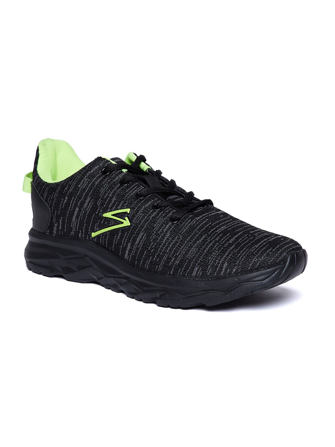 

UNPAR Men Mesh Running Non-Marking Shoes, Black