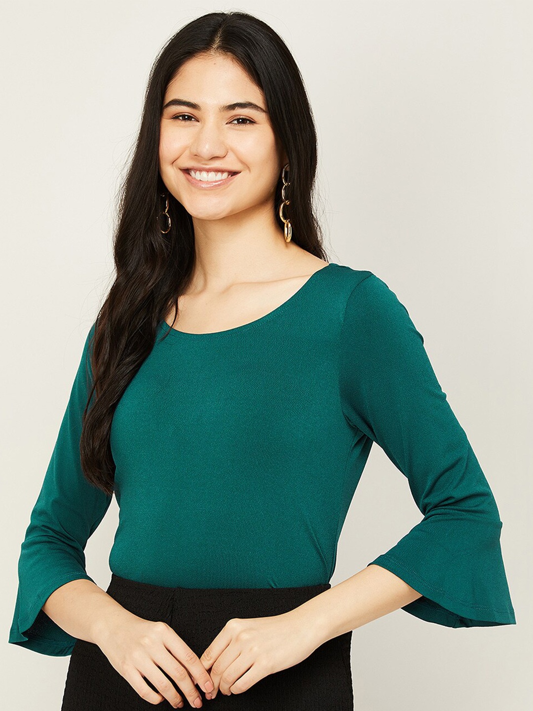 

CODE by Lifestyle Round Neck Top, Green