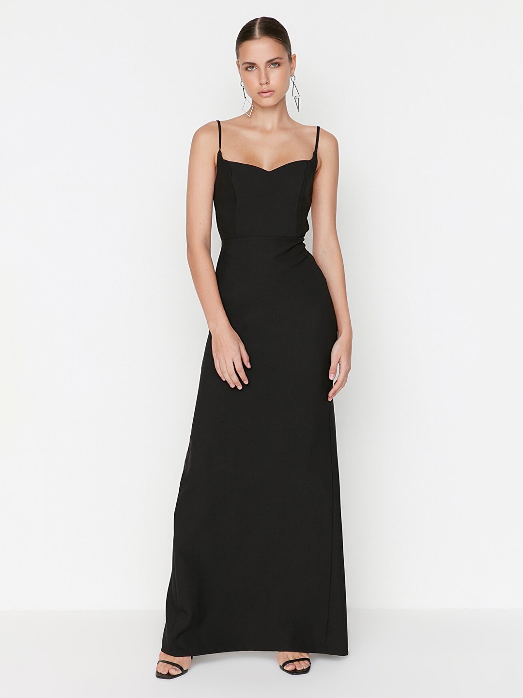 

Trendyol Shoulder Straps Maxi Dress, Black
