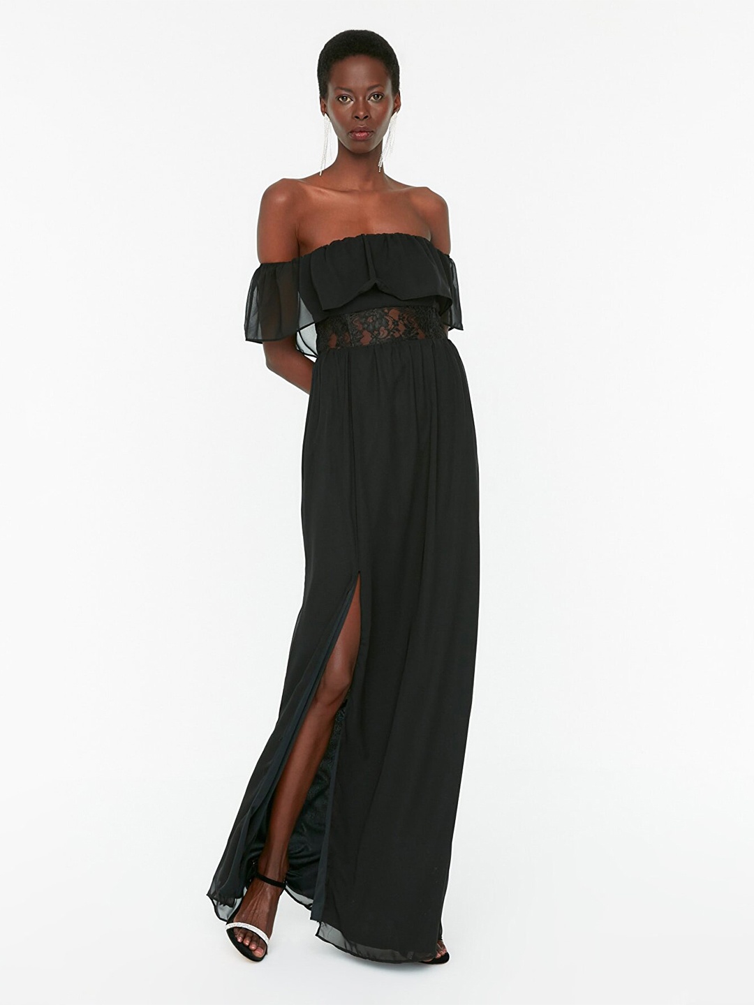 

Trendyol Off-Shoulder Maxi Dress, Black