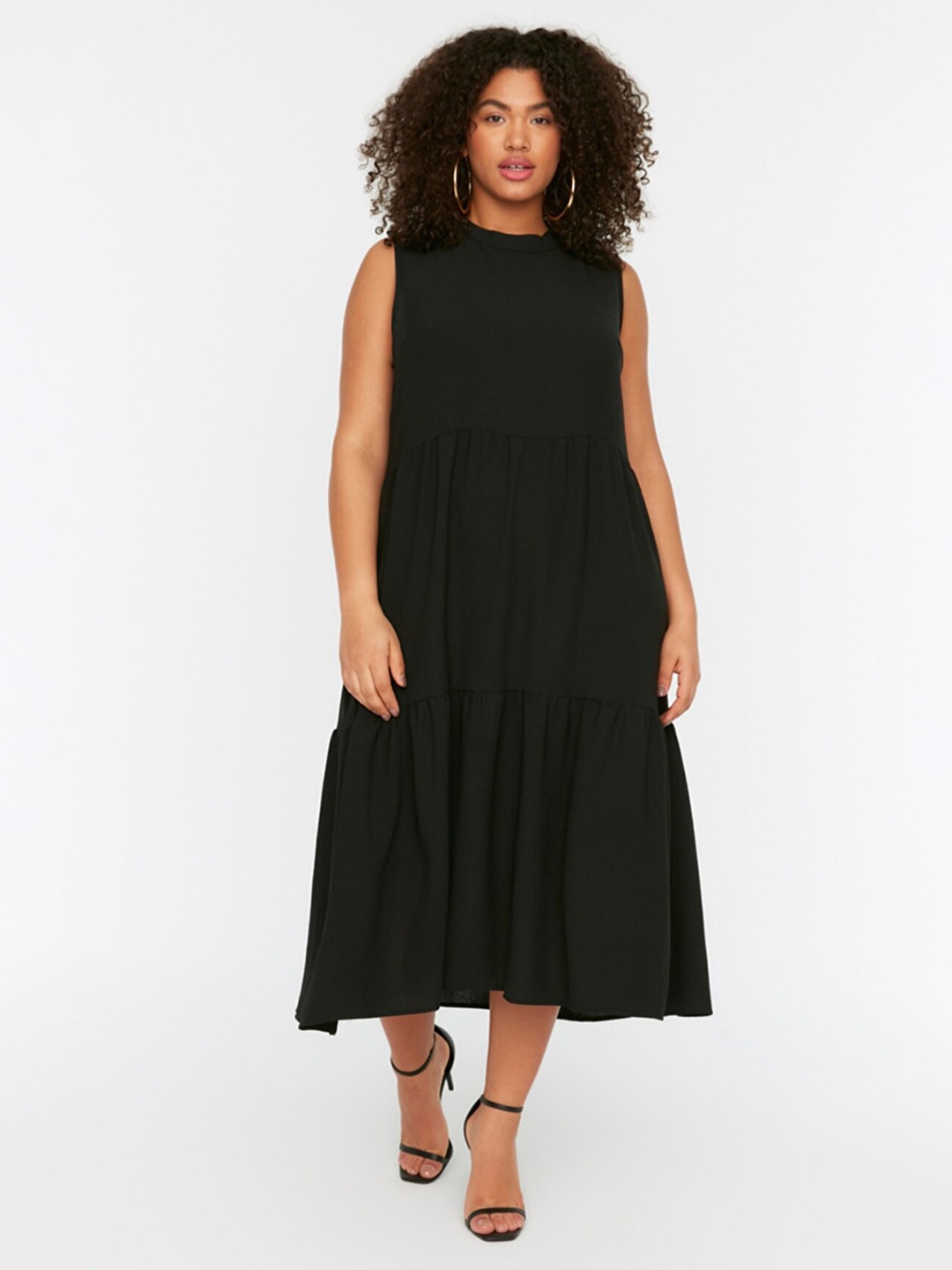 

Trendyol Mock Neck Midi Dress, Black