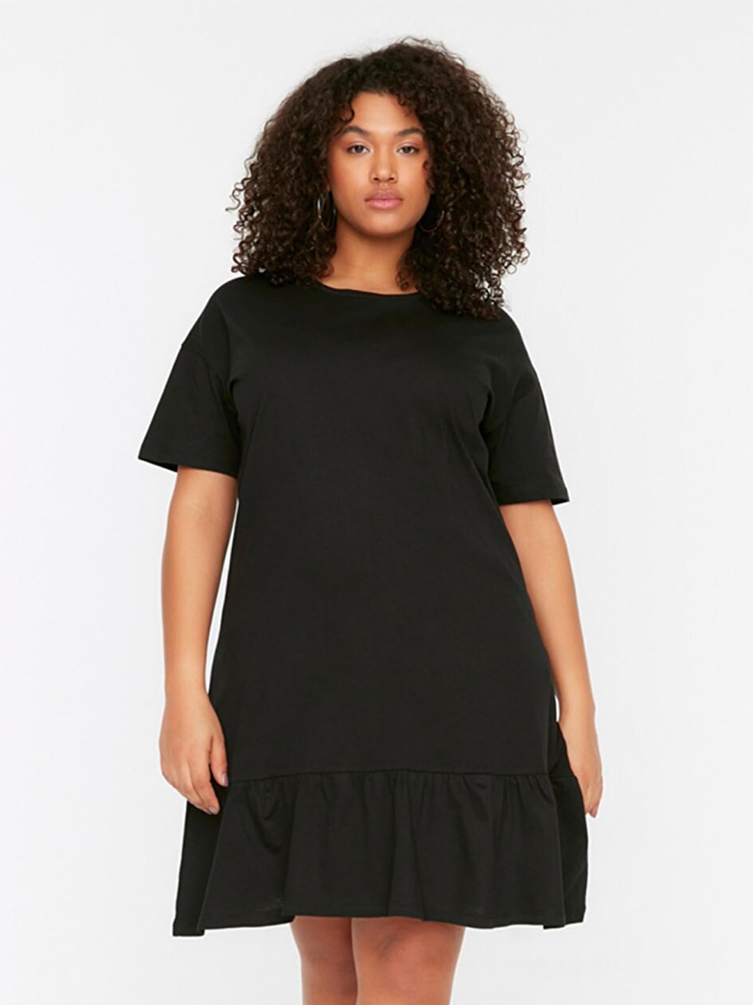 

Trendyol Cotton A-Line Dress, Black