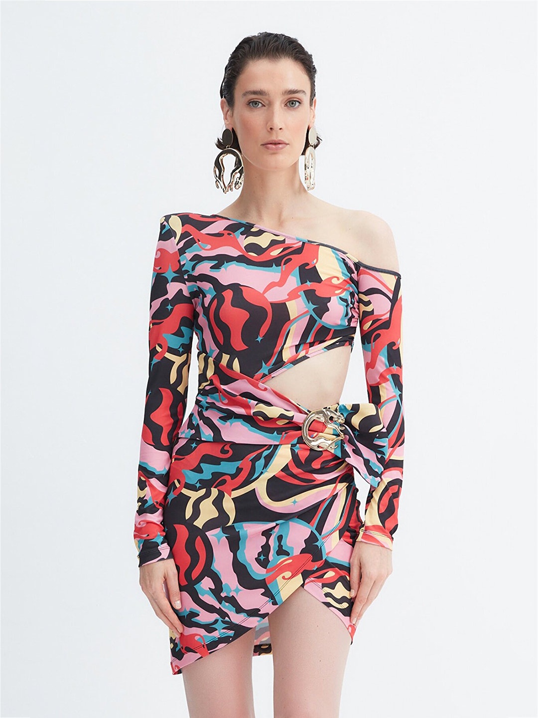 

Trendyol One Shoulder Sheath Mini Dress, Orange