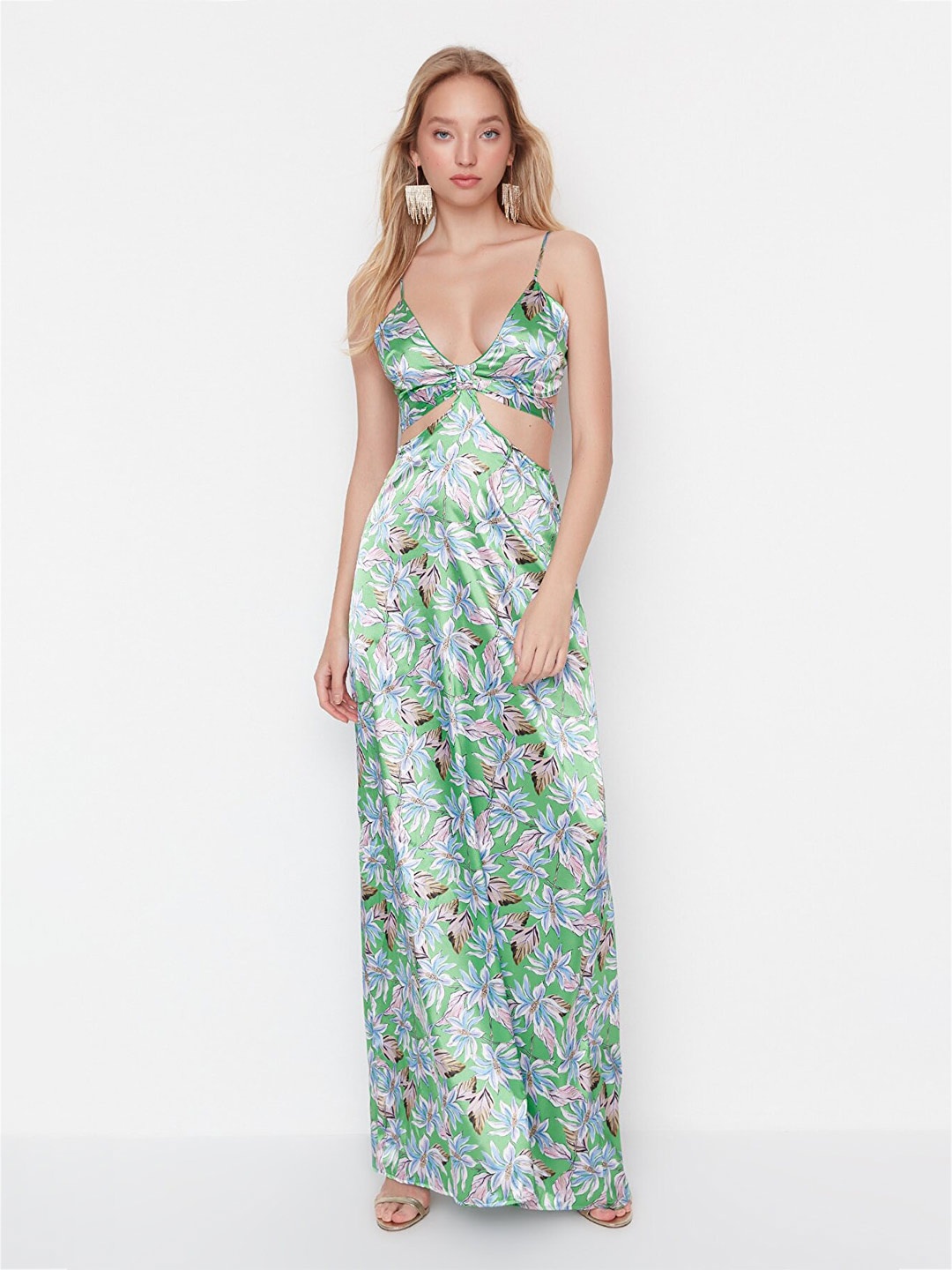 

Trendyol Floral Maxi Dress, Green