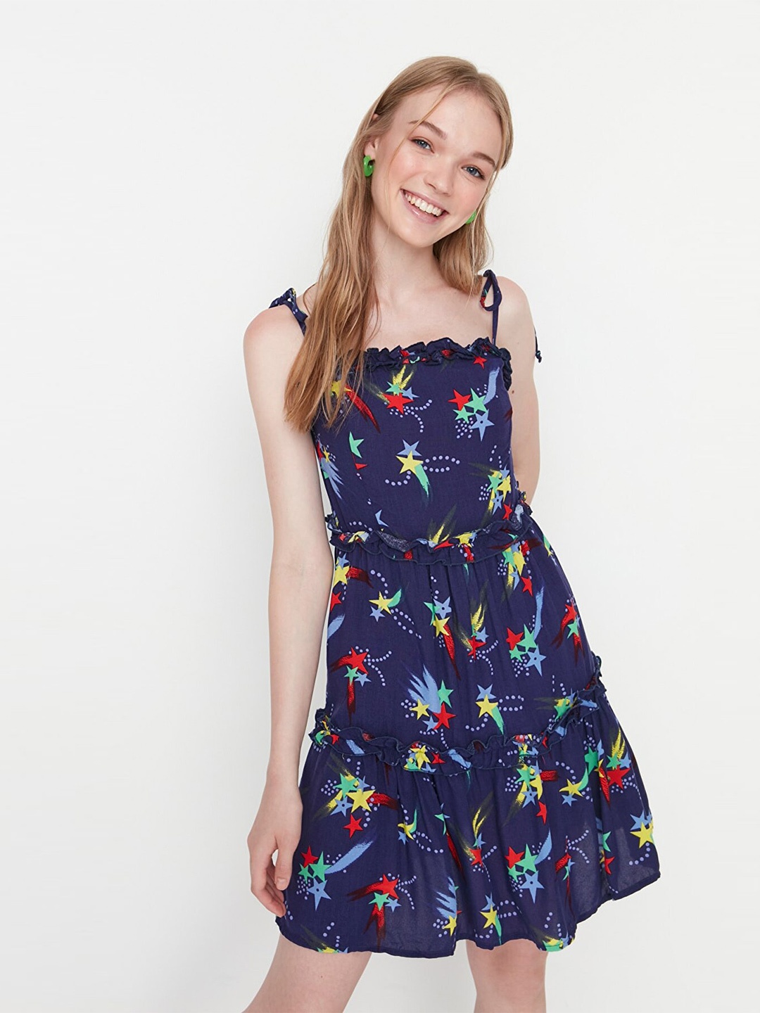 

Trendyol Shoulder Straps Dress, Navy blue