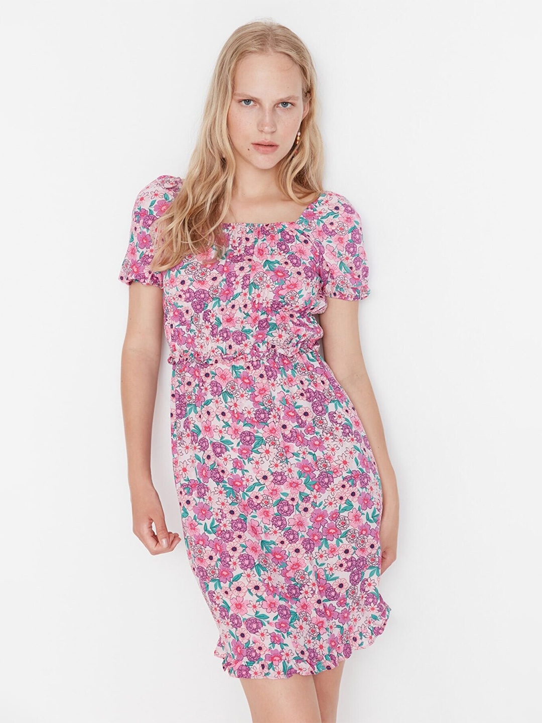 

Trendyol Floral Mini Dress, Pink