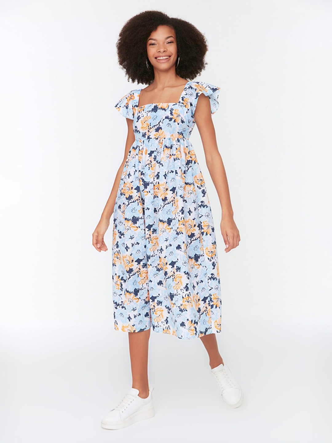 

Trendyol Floral Midi Dress, Blue
