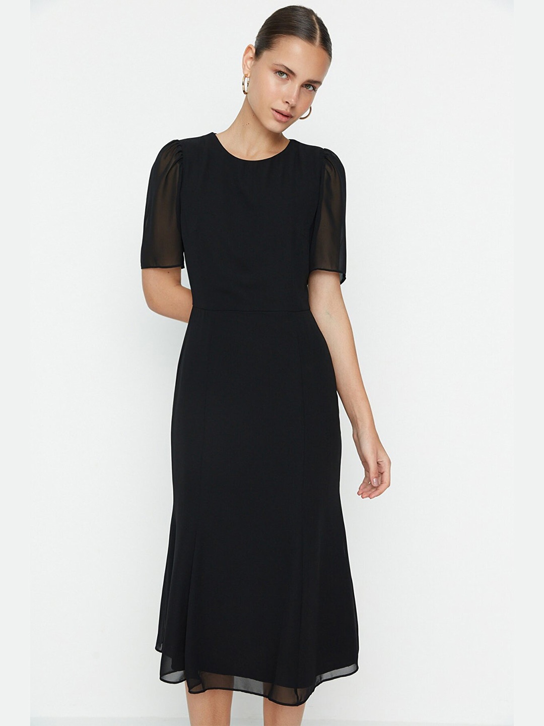 

Trendyol A-Line Midi Dress, Black