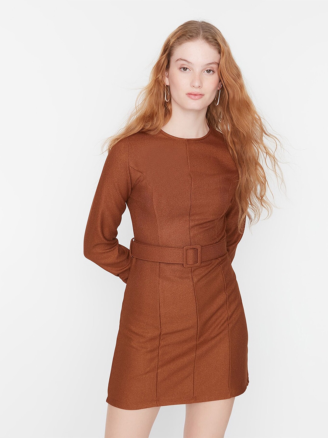 

Trendyol Sheath Mini Dress, Brown