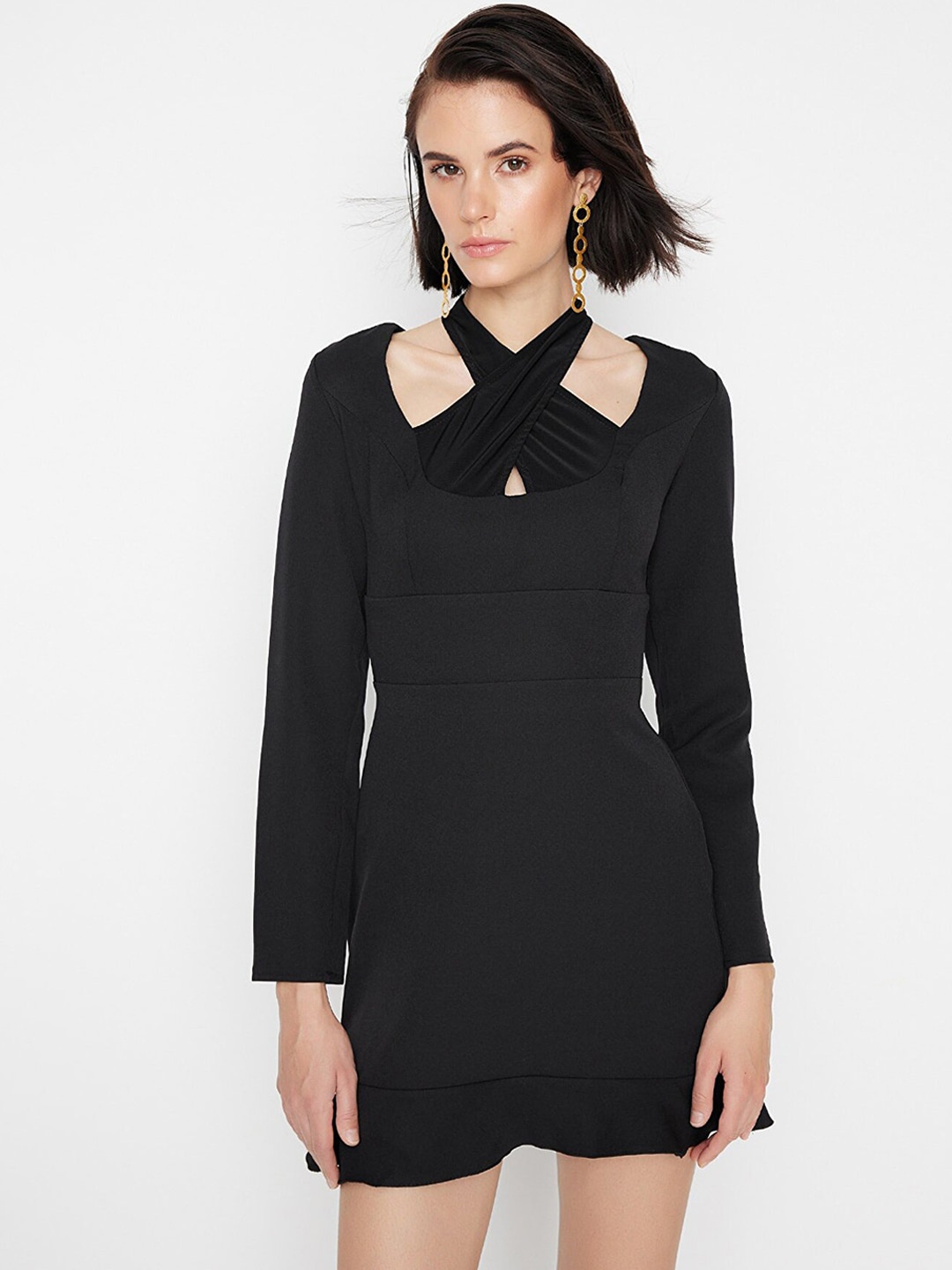 

Trendyol A-Line Mini Dress, Black