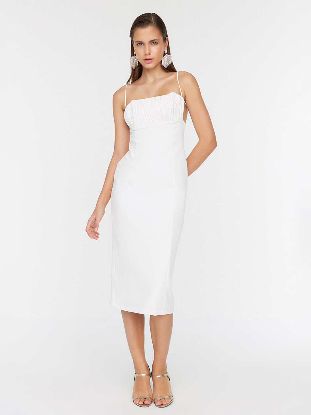 

Trendyol Sheath Midi Dress, White