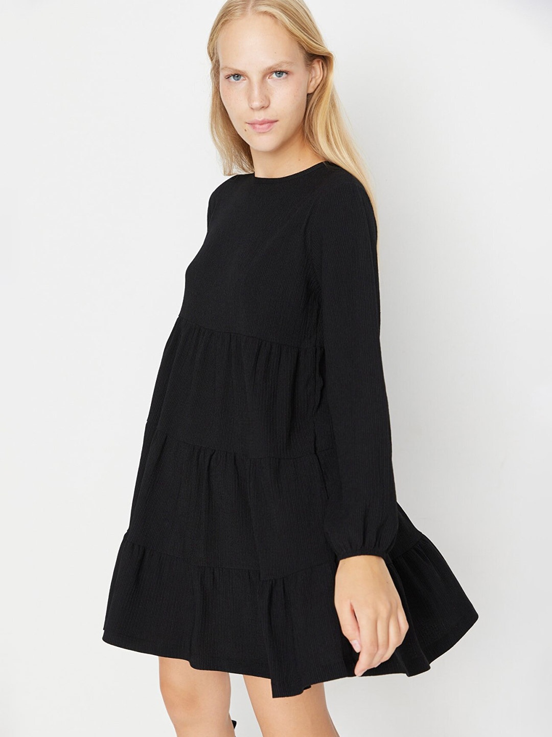 

Trendyol Long Sleeves A-Line Dress, Black