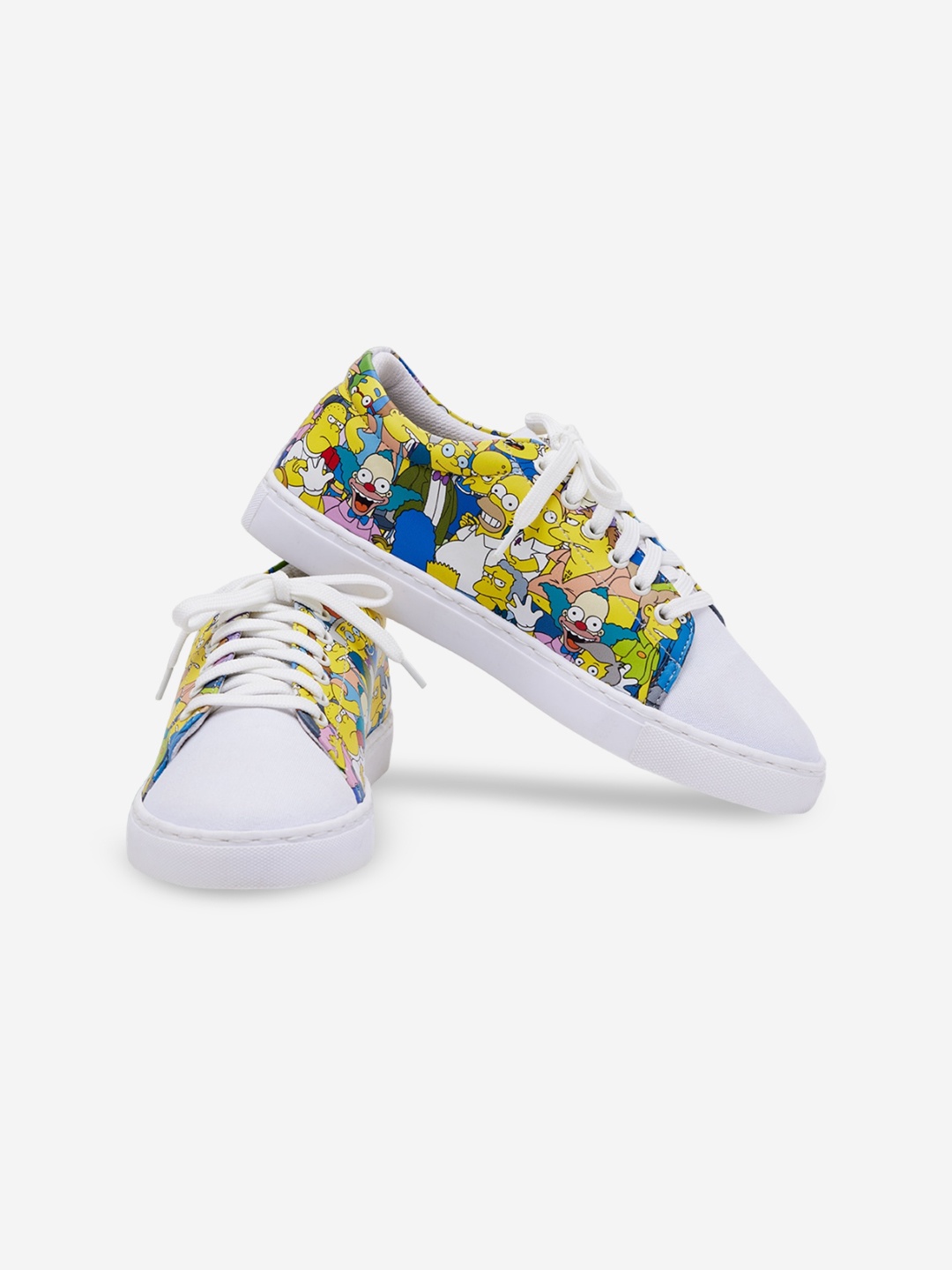 

The Souled Store Women The Simpsons Printed Canvas Sneakers, White