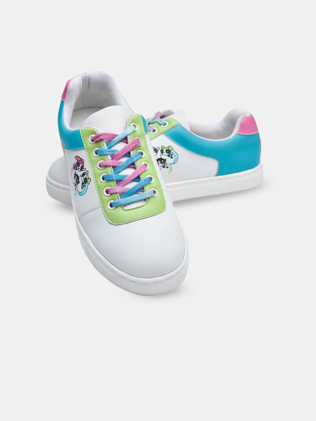 

The Souled Store Women Powerpuff Girls Colourblocked Sneakers, White