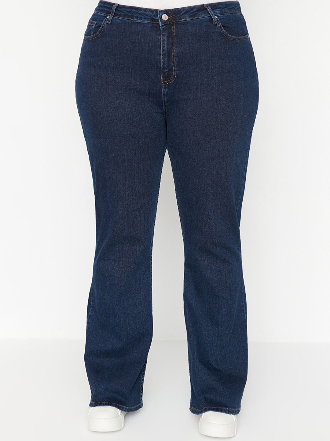 

Trendyol Women Cotton Regular Fit Jeans, Blue