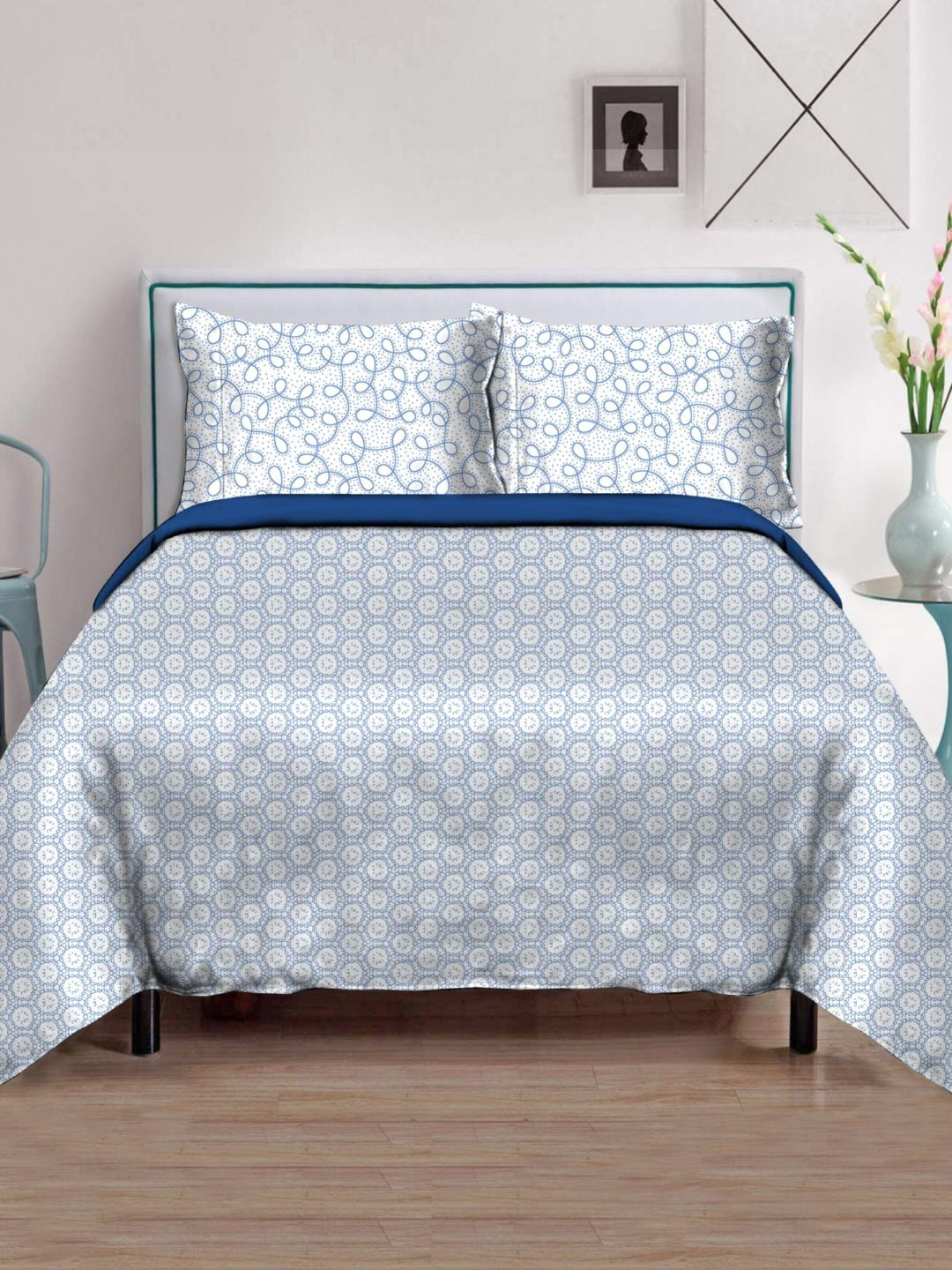 

Sleeping Owls- because your sleep matters Blue Heavy Winter 400 GSM Single Bed Comforter