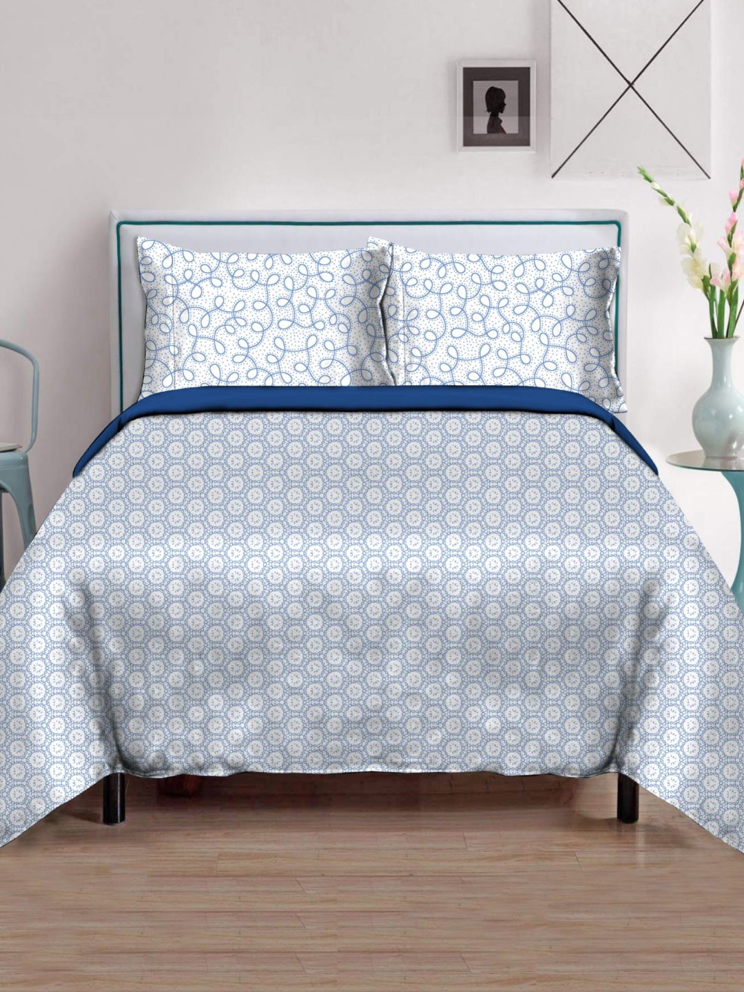 

Sleeping Owls- because your sleep matters Blue Heavy Winter 400 GSM Double Bed Comforter