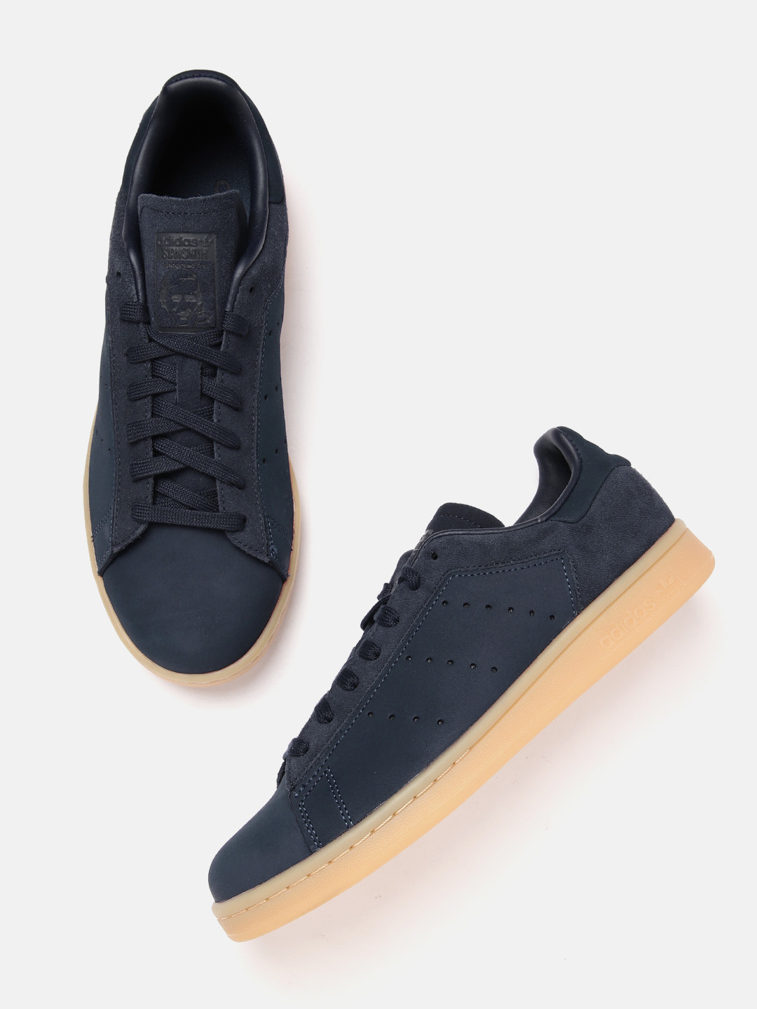 

ADIDAS Originals Men Stan Smith Leather Sneakers, Navy blue