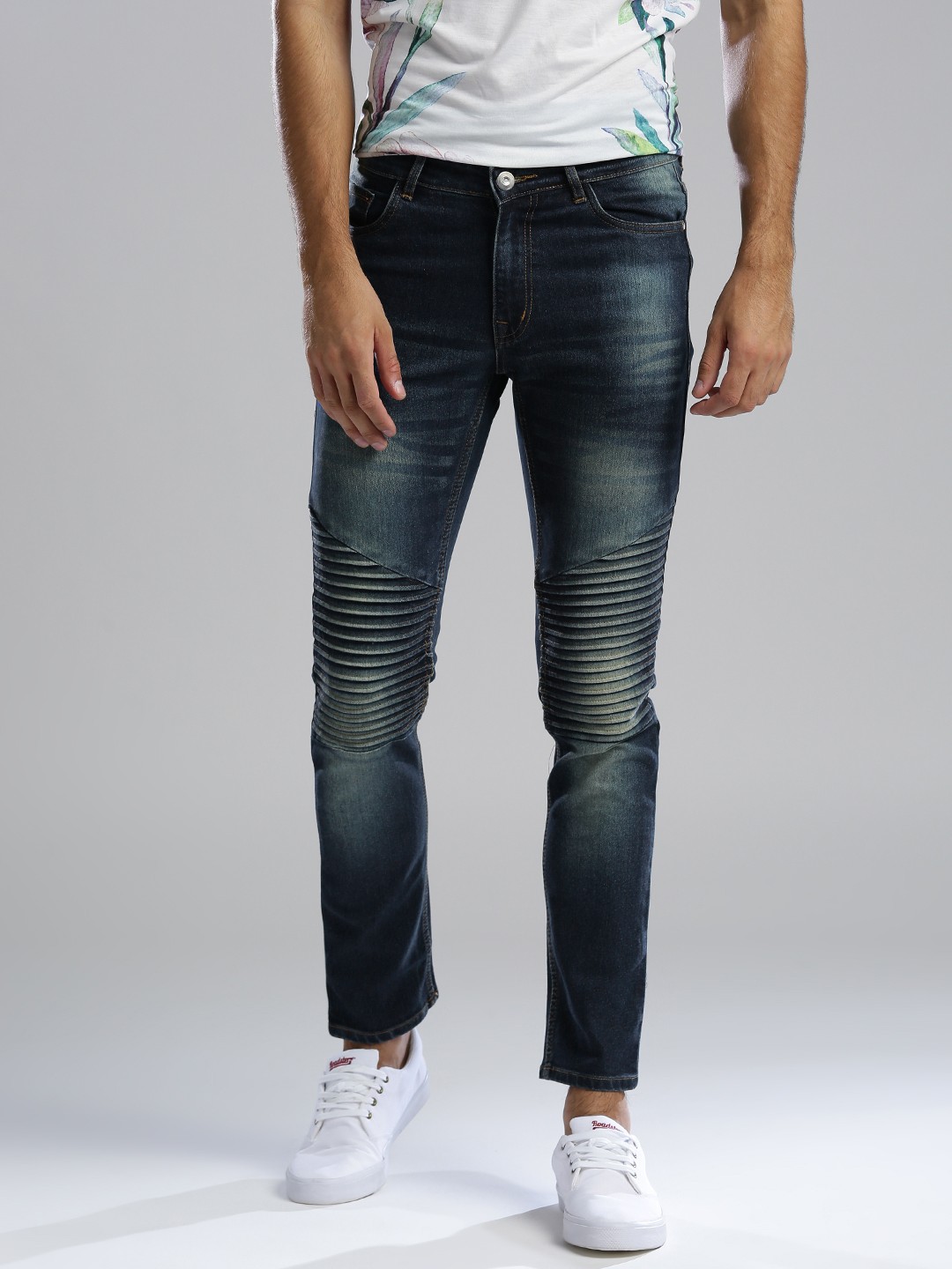 

Hubberholme Men Navy Slim Fit Mid-Rise Clean Look Stretchable Jeans, Navy blue