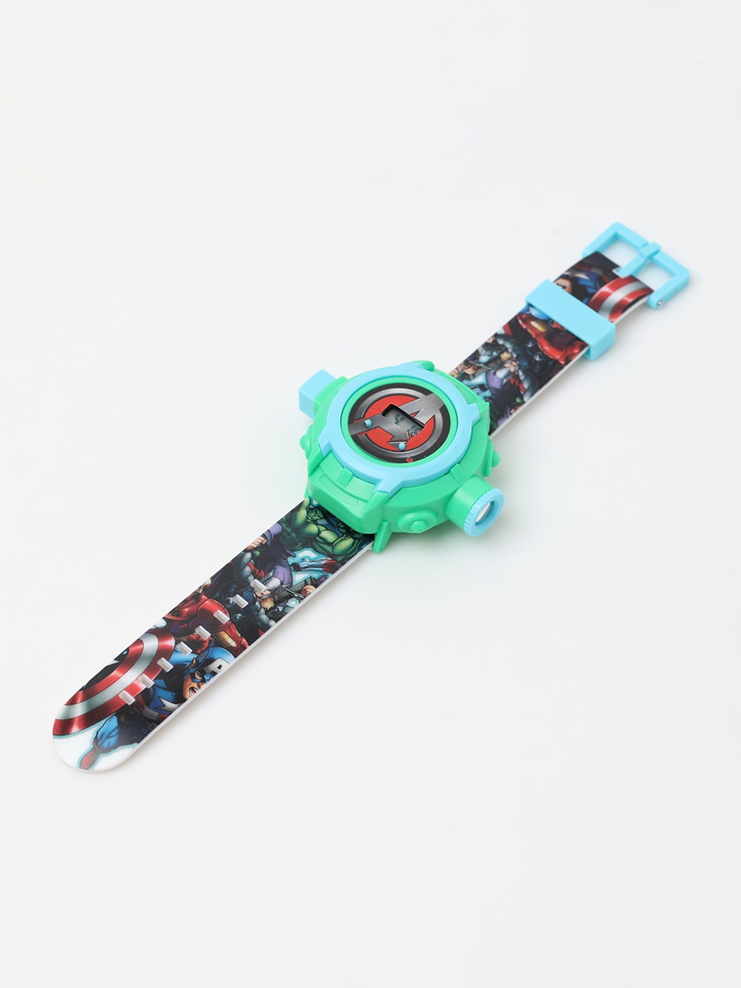 

Marvel Boys Avenger Printed Dial & Straps Digital Multi Function Projector Watch, Sea green