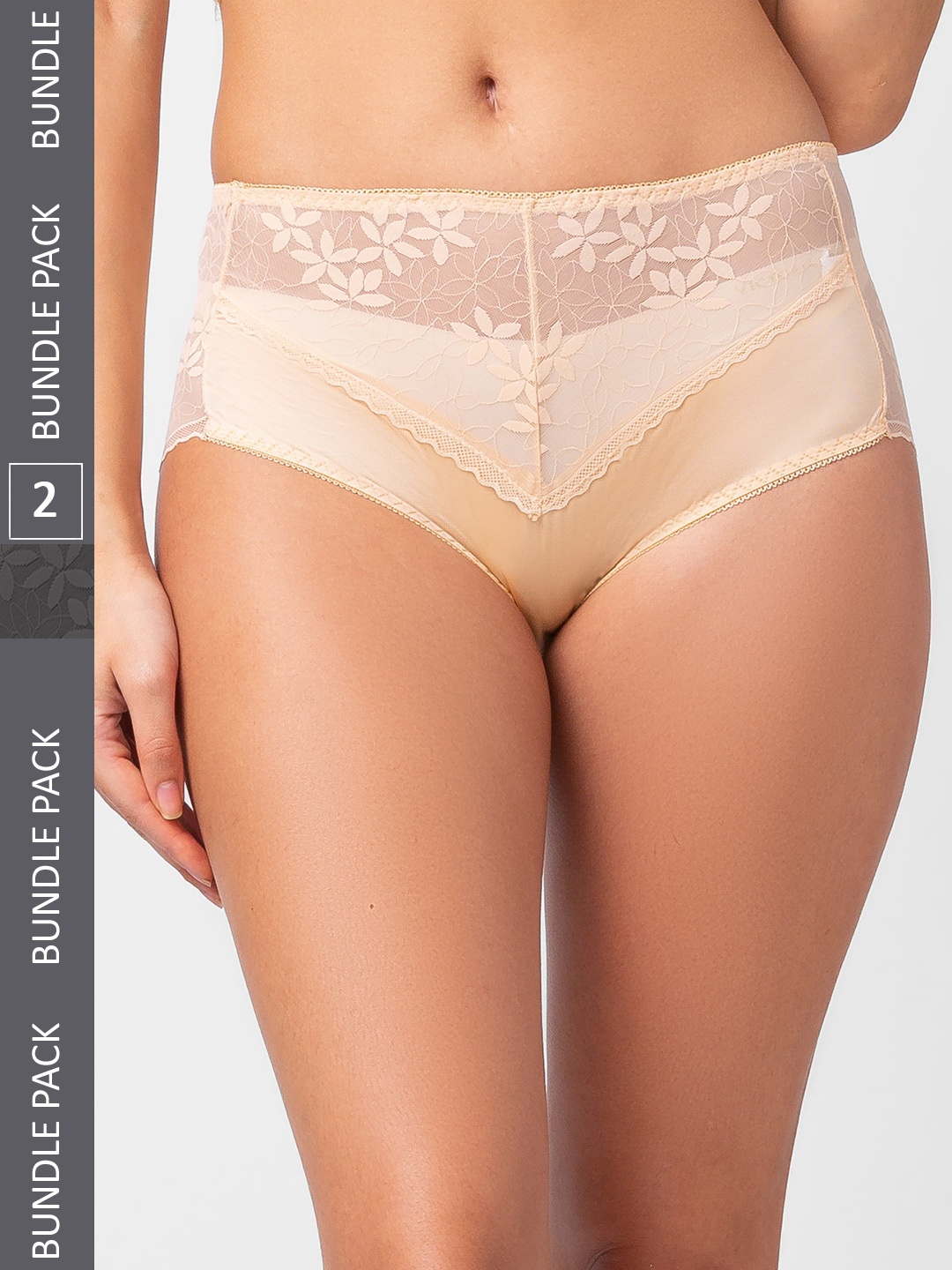 

FashionRack Women Pack Of 2 Hipster Briefs 902_SB, Beige