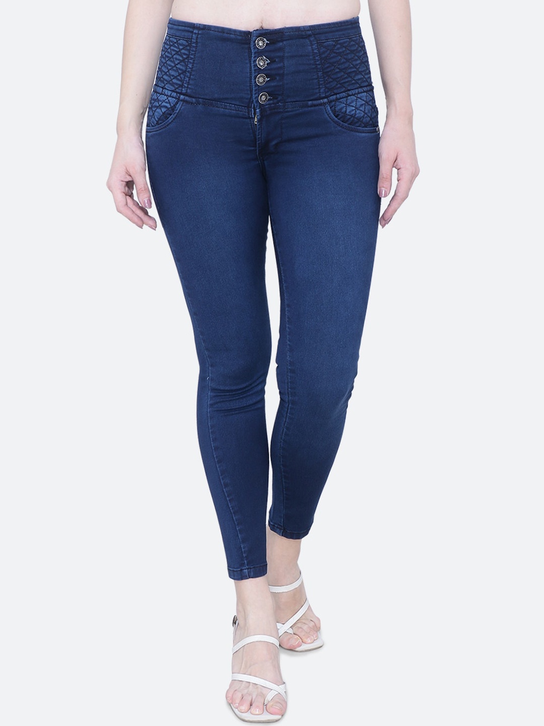 

FCK-3 Women Vegas High-Rise Light Fade Stretchable Jeans, Blue