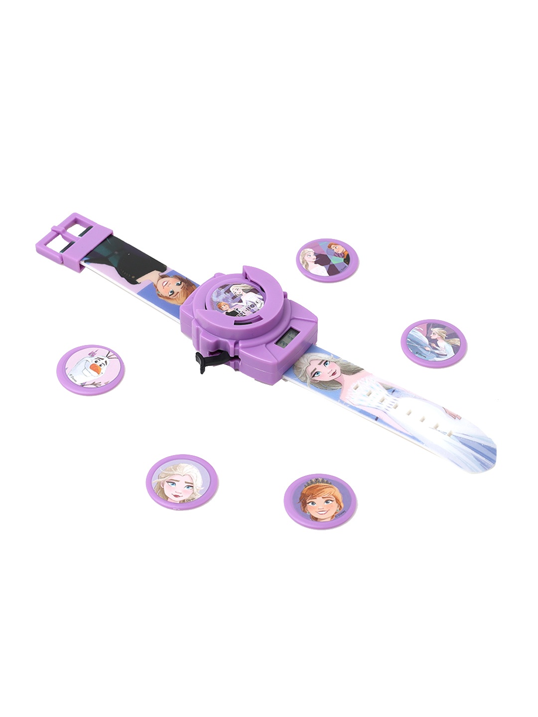 

Disney Girls Frozen Dial & Straps Multi Function Disc Shooter Watch, Purple