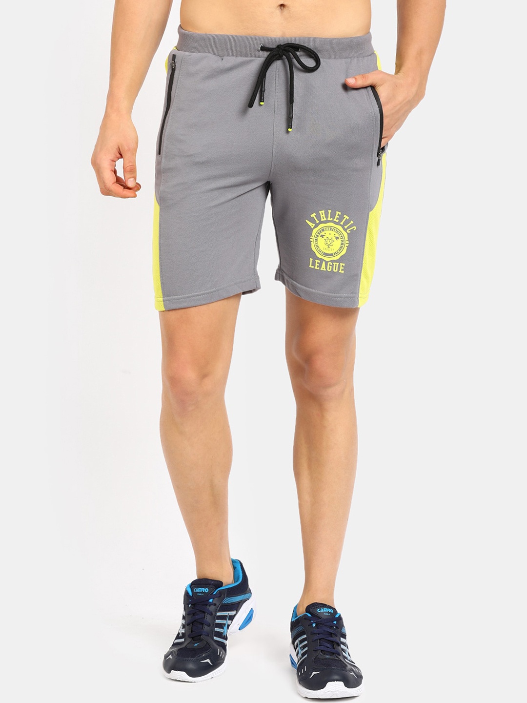 

V-Mart Men Outdoor Cotton Shorts, Grey