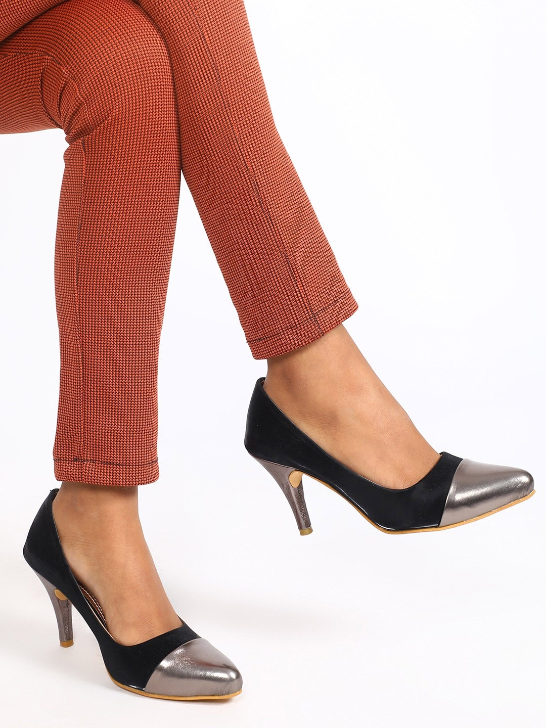 

Myra Colourblocked Party Pumps Heels, Black