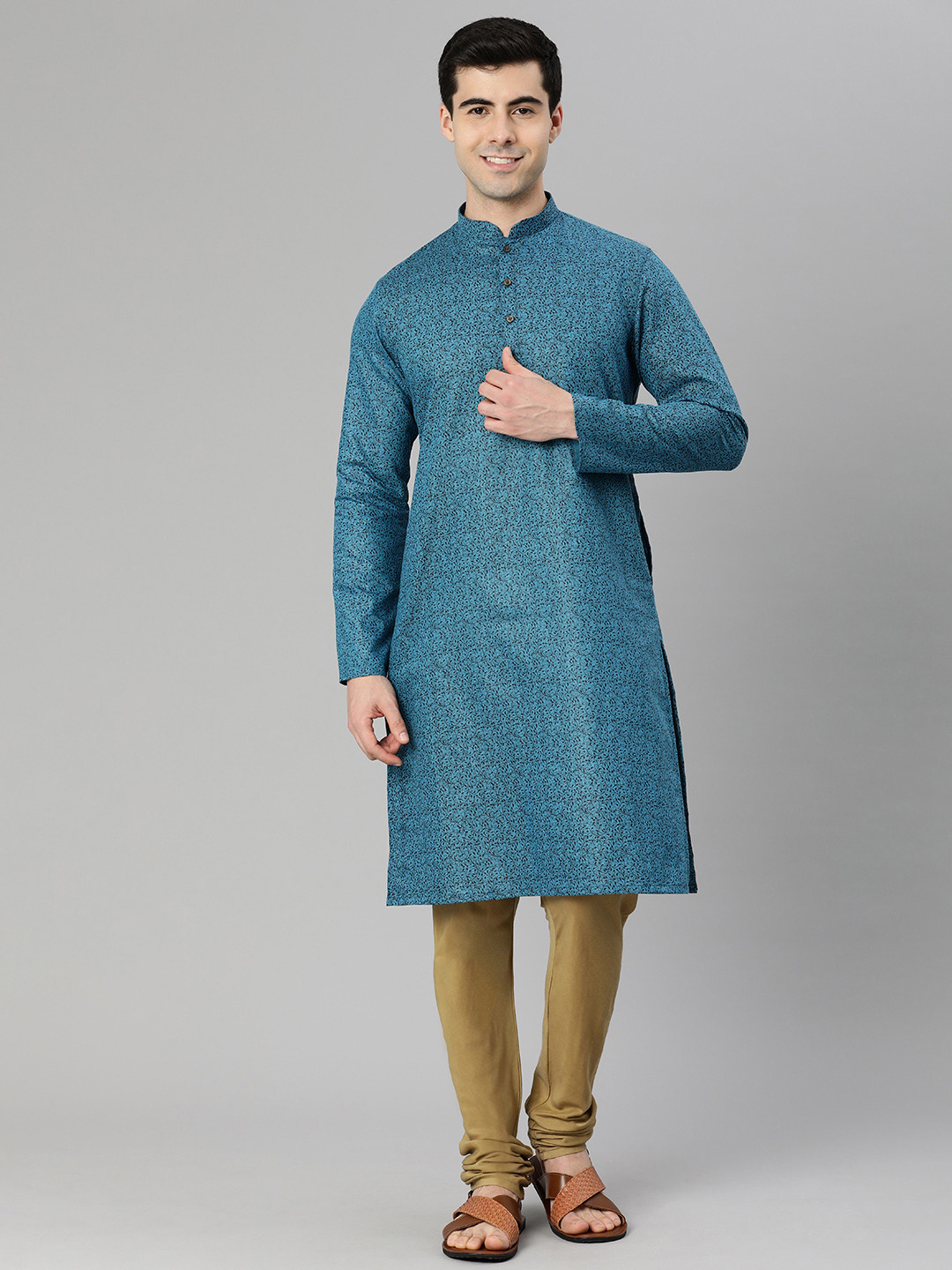 

Manthan Men Ethnic Motifs Printed Kurta, Blue