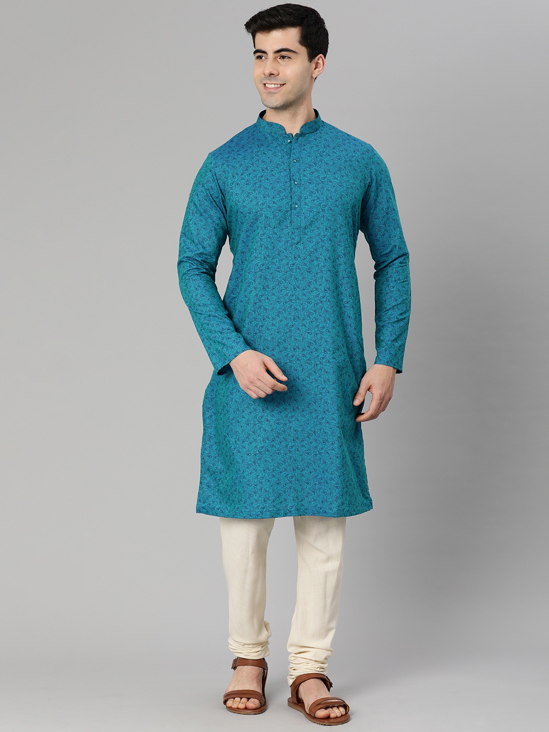 

Manthan Men Ethnic Motifs Printed Kurta, Blue